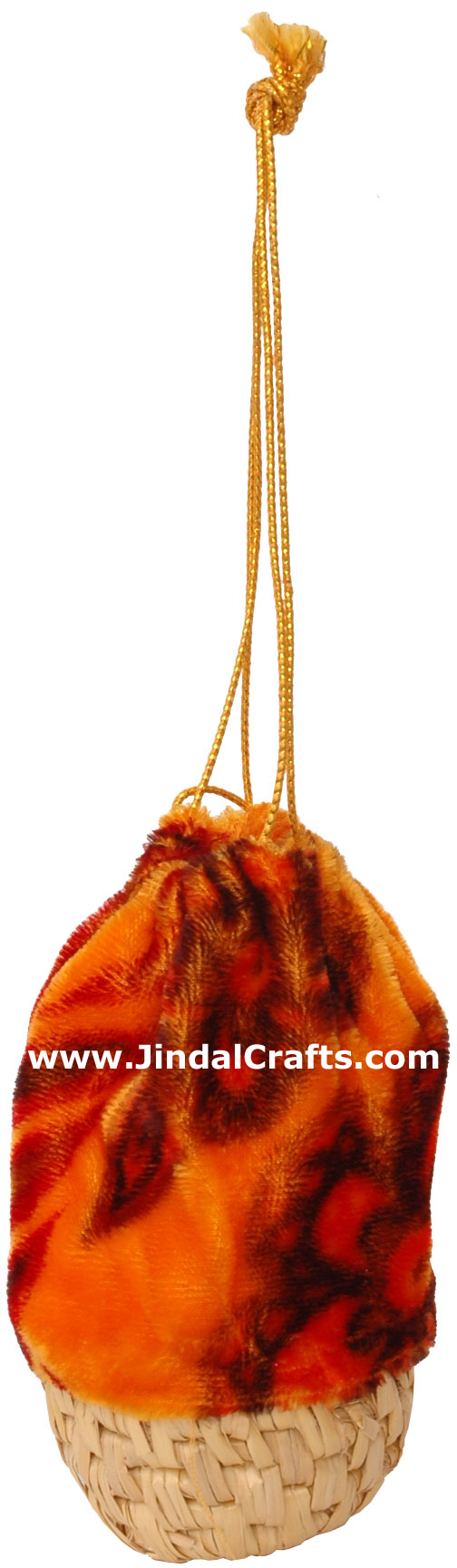 Handmade Jute and Velvet Small Bag Purse India