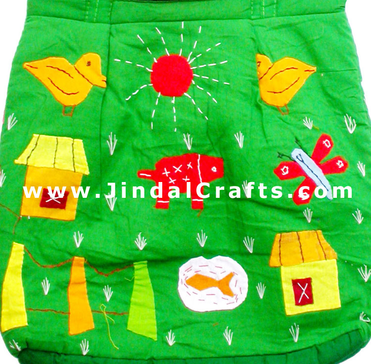 Colorful Eco Friendly Shopping Bag Patch Handwork India