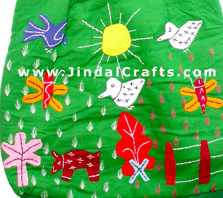 Colorful Eco Friendly Shopping Bag Patch Handwork India