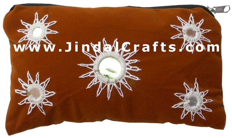 Colorful Eco Friendly Mirror Work Purse Bag India Art