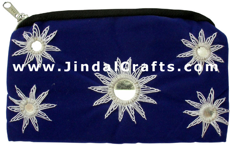 Colorful Eco Friendly Mirror Work Purse Bag India Art