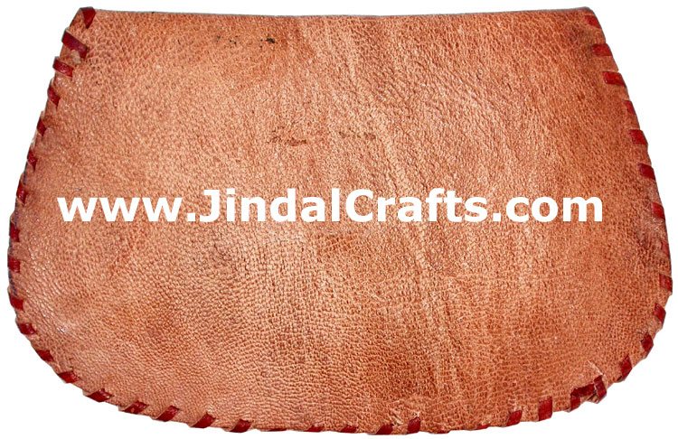 Hand Embroidered Camel Leather Purse India Traditional