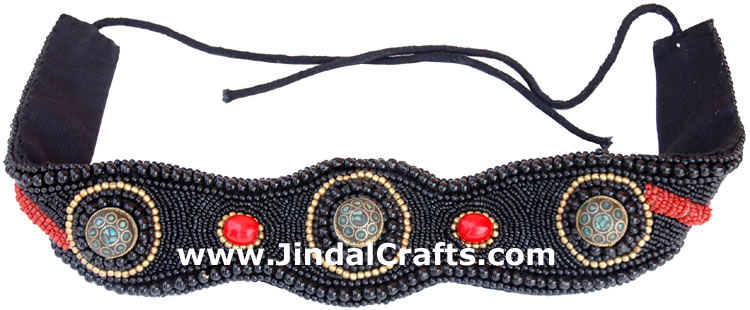 Handmade Embroidered Beaded Ladies Women's Fashion Belt India Traditional Royal