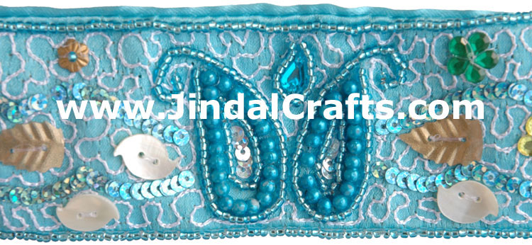 Handmade Embroidery Beaded Ladies Fashion Belt India