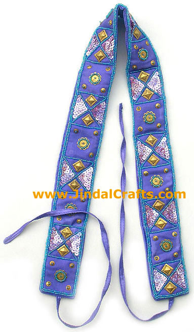 Handmade Embroidery Beaded Ladies Woemen's Fashion Belt Indian Traditional Art