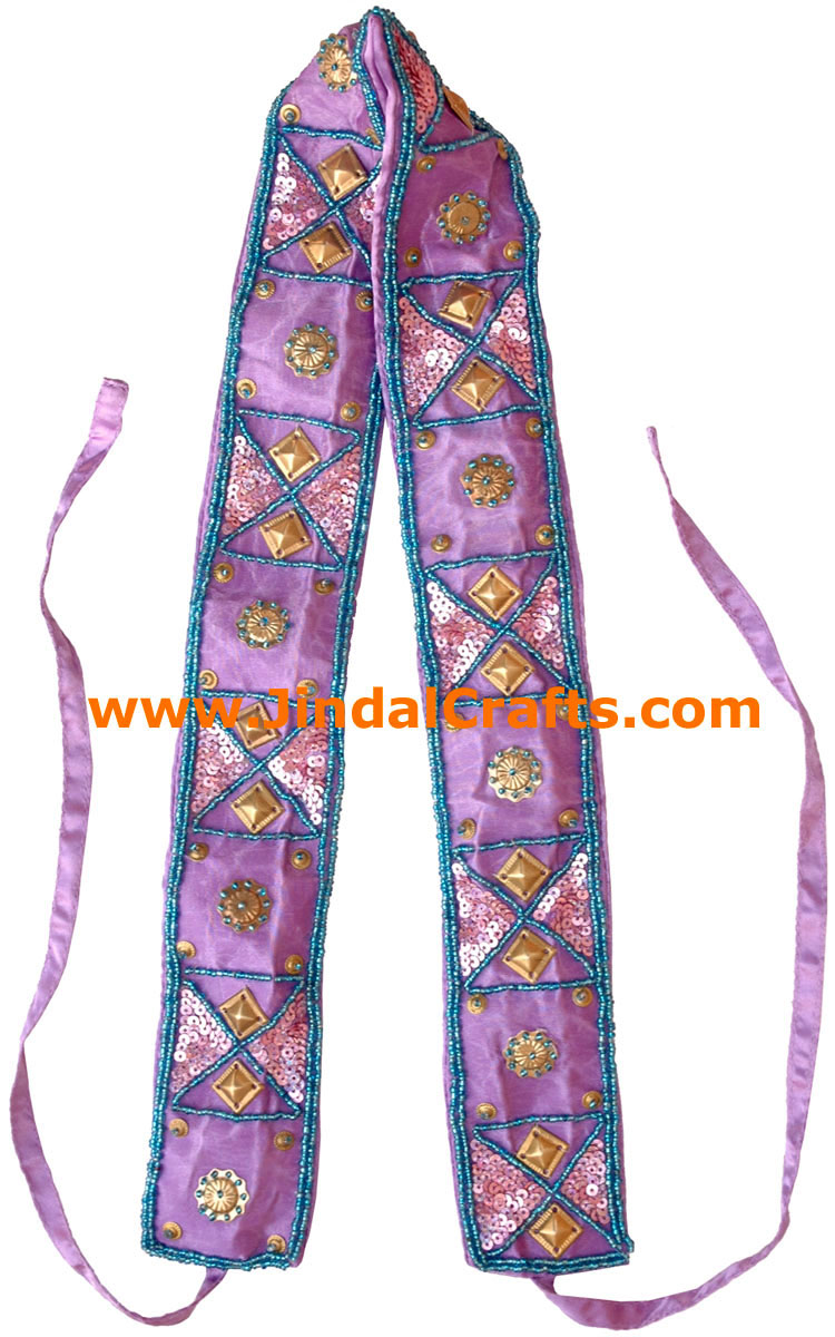 Handmade Embroidery Beaded Ladies Woemen's Fashion Belt Indian Traditional Art