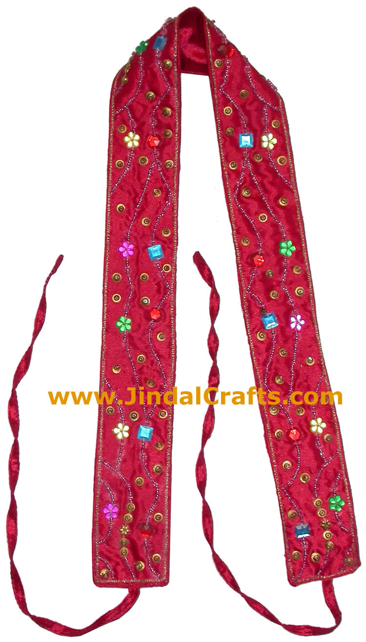 Handmade Embroidery Beaded Ladies Woemen's Fashion Belt Indian Traditional Art