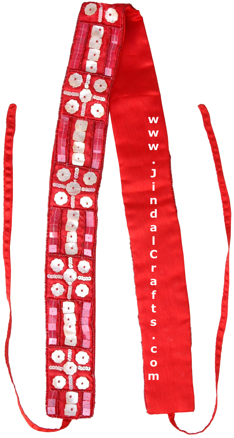 Handmade Embroidered Beaded Ladies Fashion Belt India