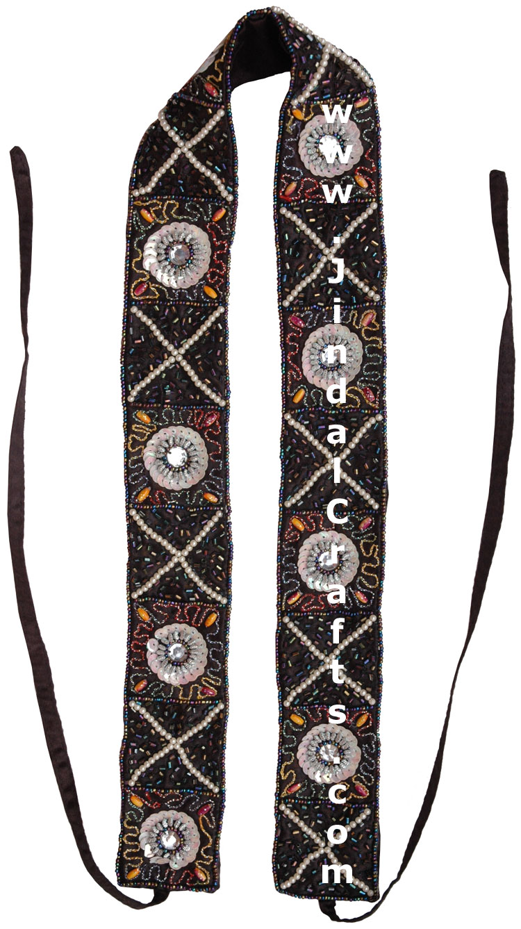 Handmade Embroidered Beaded Ladies Fashion Belt India