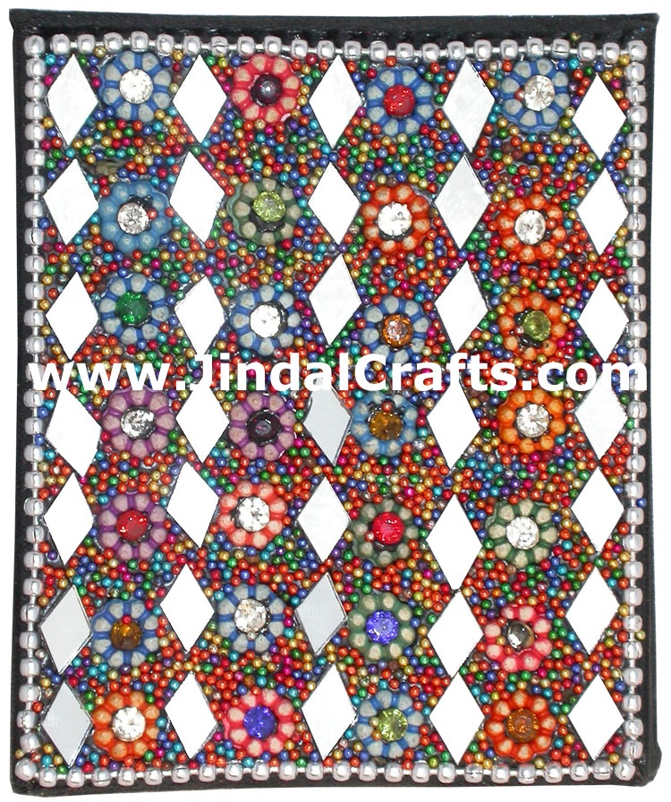 Lac Made Compact Pocket Purse Mirror Indian Traditional