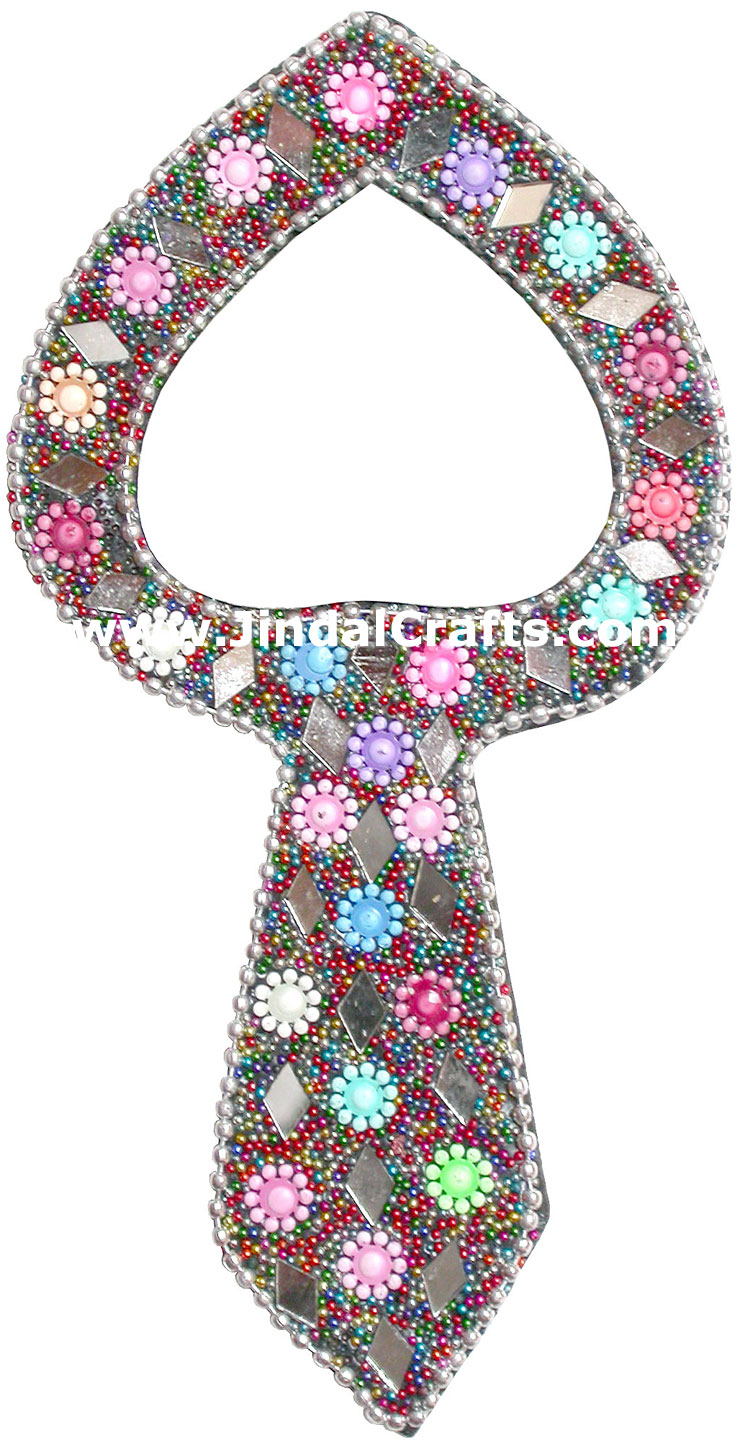 Lac Made Compact Mirror Traditional Design Art India