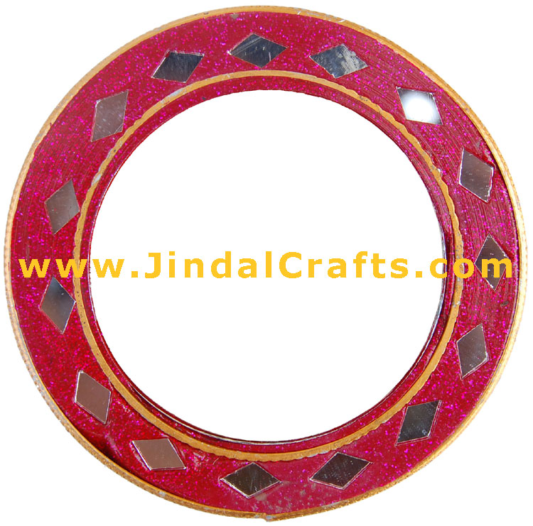 Purse Make Up Mirror - Handmade Decorative from India