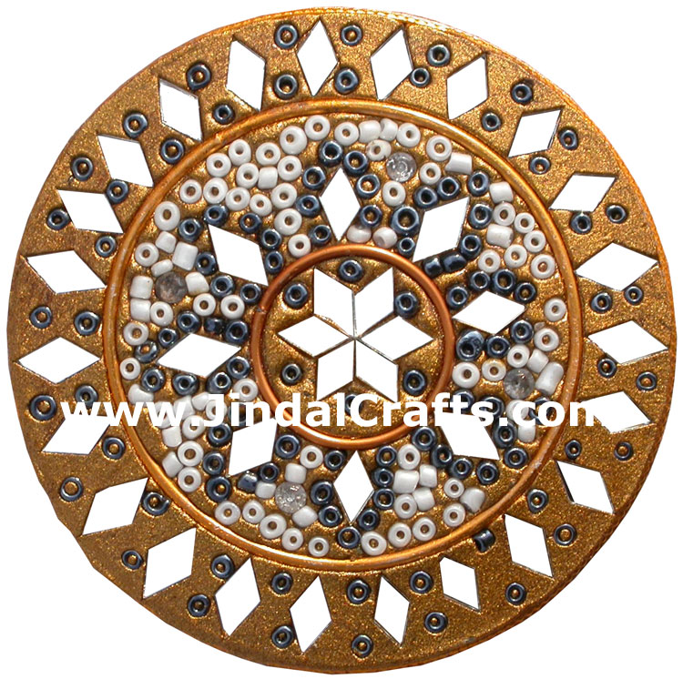 Purse Make Up Mirror - Handmade Decorative from India