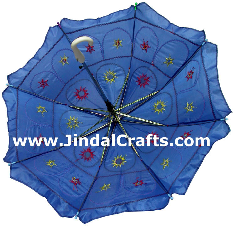 Water Proof Embroidery Sun Umbrella India Applique Art