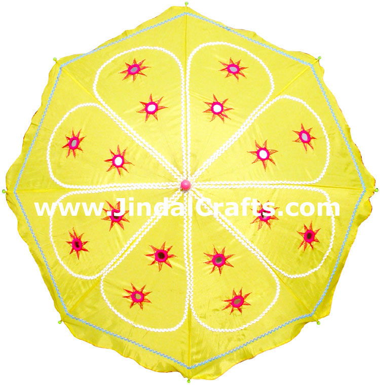 Water Proof Embroidery Sun Umbrella India Applique Art