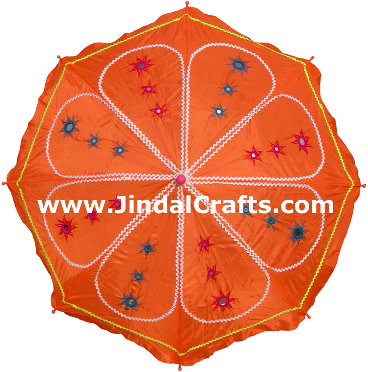 Water Proof Embroidery Sun Umbrella India Applique Art