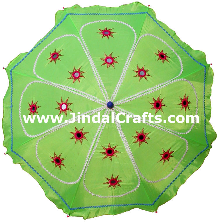 Water Proof Embroidery Sun Umbrella India Applique Art
