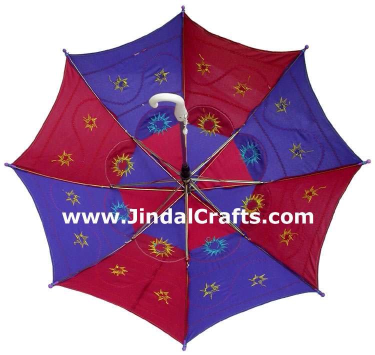 Colorful Embroidery Traditional Sun Umbrella India Applique Art Handmade Crafts
