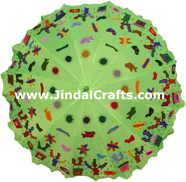 Water Proof Patch Work Sun Umbrella India Applique Art