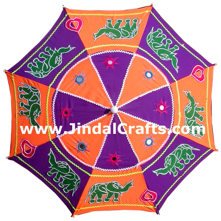 Hand Embroidered Colourful Traditional Sun Umbrella