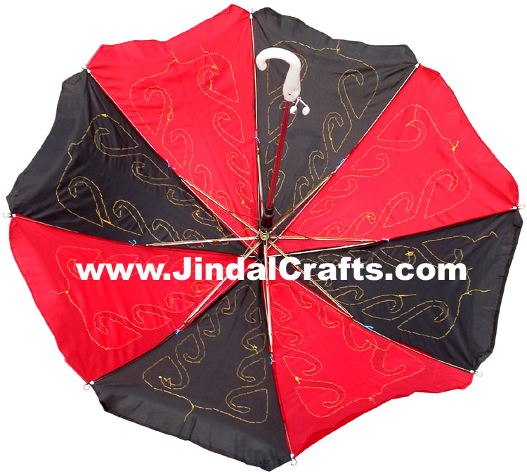 Colourful Hand Embroidered Umbrella from India Unique Trible Arts Handicrafts