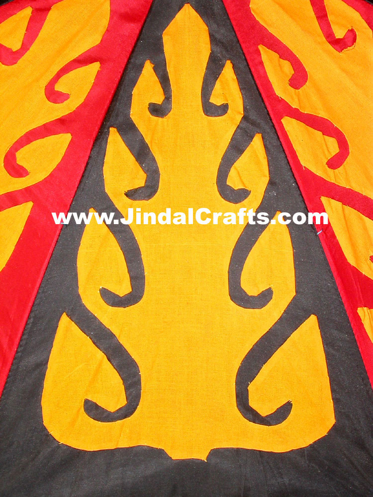 Colourful Hand Embroidered Umbrella from India Unique Trible Arts Handicrafts