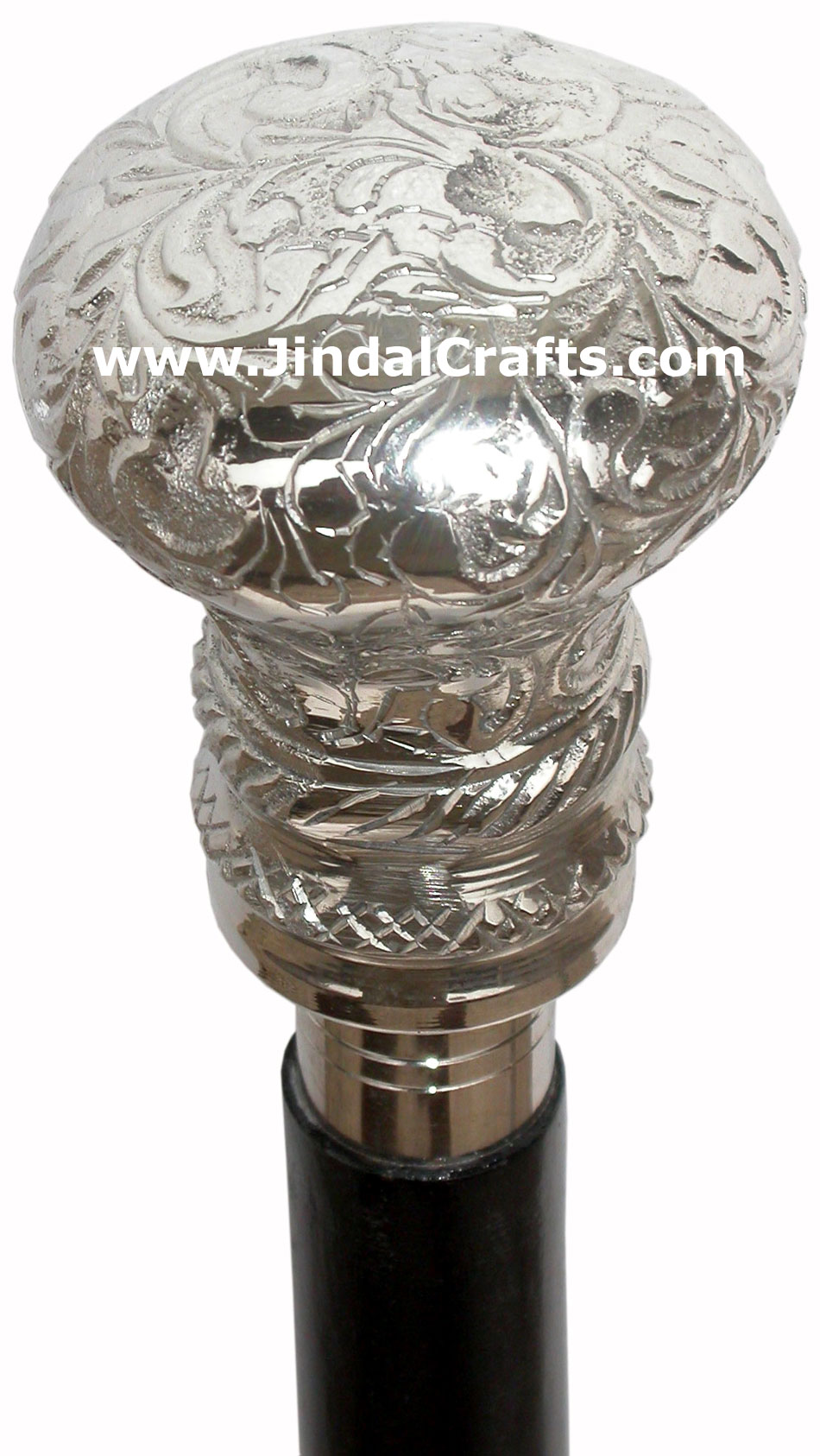Hand Made Sheesham Wood Brass Walking Stick Walking Cane from India