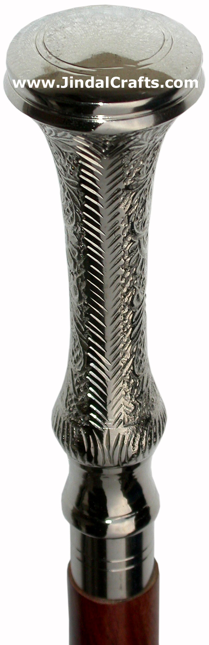 Hand Made Sheesham Wood Brass Walking Stick Walking Cane from India