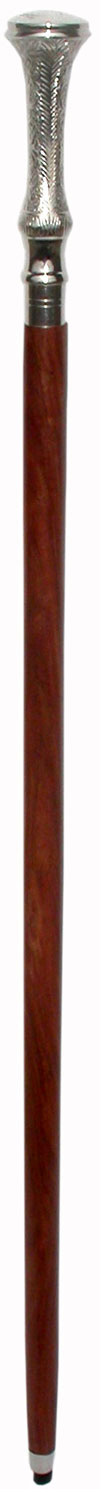 Hand Made Sheesham Wood Brass Walking Stick Walking Cane from India