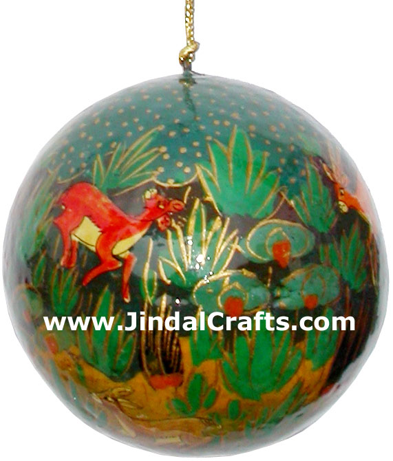 Handmade Papier Mache Decorative Painted Ball India Art
