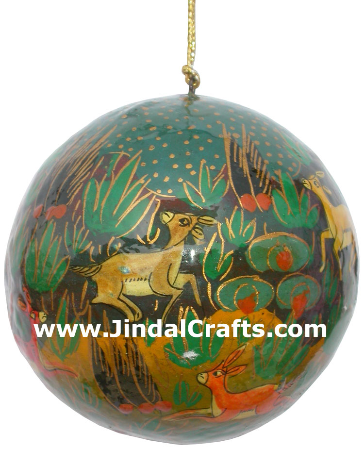 Handmade Papier Mache Decorative Painted Ball India Art