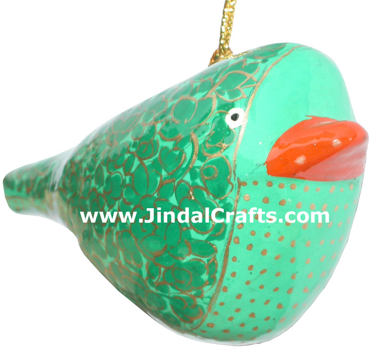 Handmade Papier Mache Decorative Painted Bird India Art