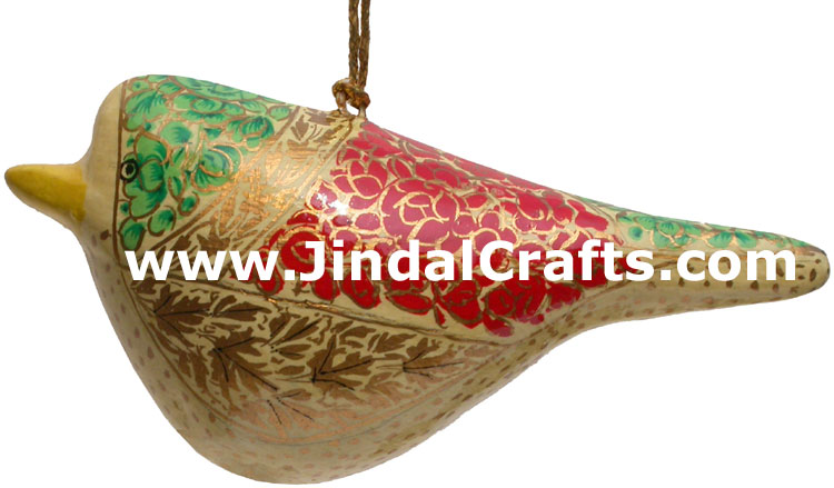 Handmade Papier Mache Decorative Painted Bird India Art
