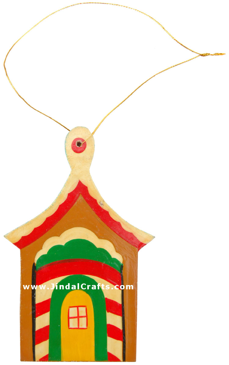 Handcrafted Handpainted Wood Christmas Hanging Ornament