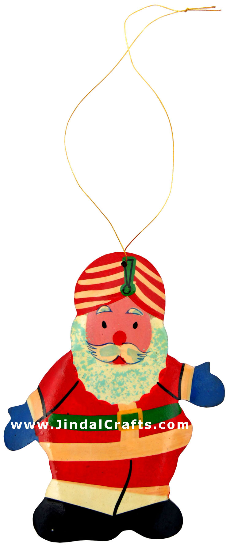 Handcrafted Handpainted Wood Christmas Hanging Ornament