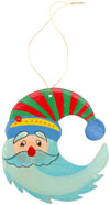 Handcrafted Handpainted Wood Christmas Hanging Ornament