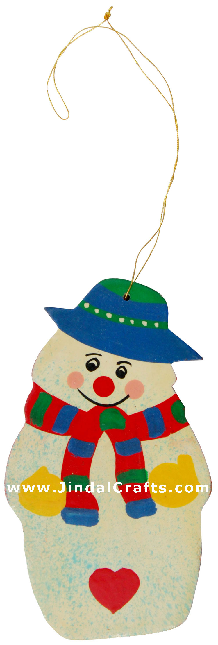 Handcrafted Handpainted Wood Christmas Hanging Ornament