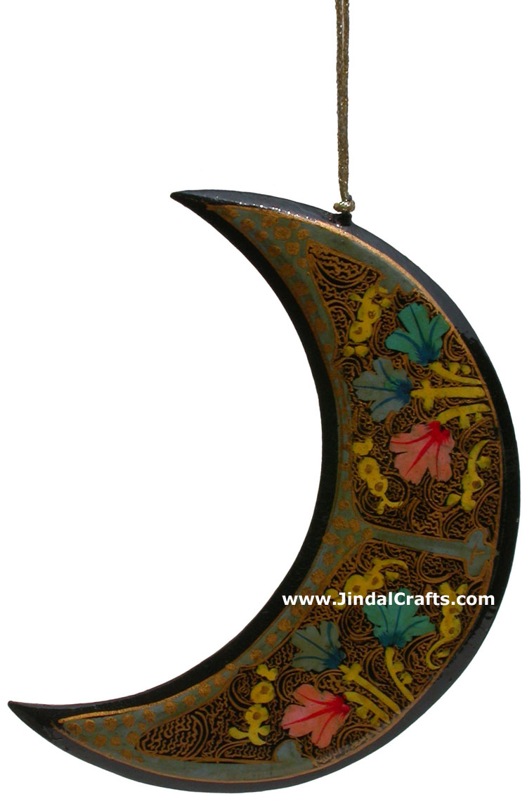 Handmade Papier Mache Decorative Painted Moon India Art