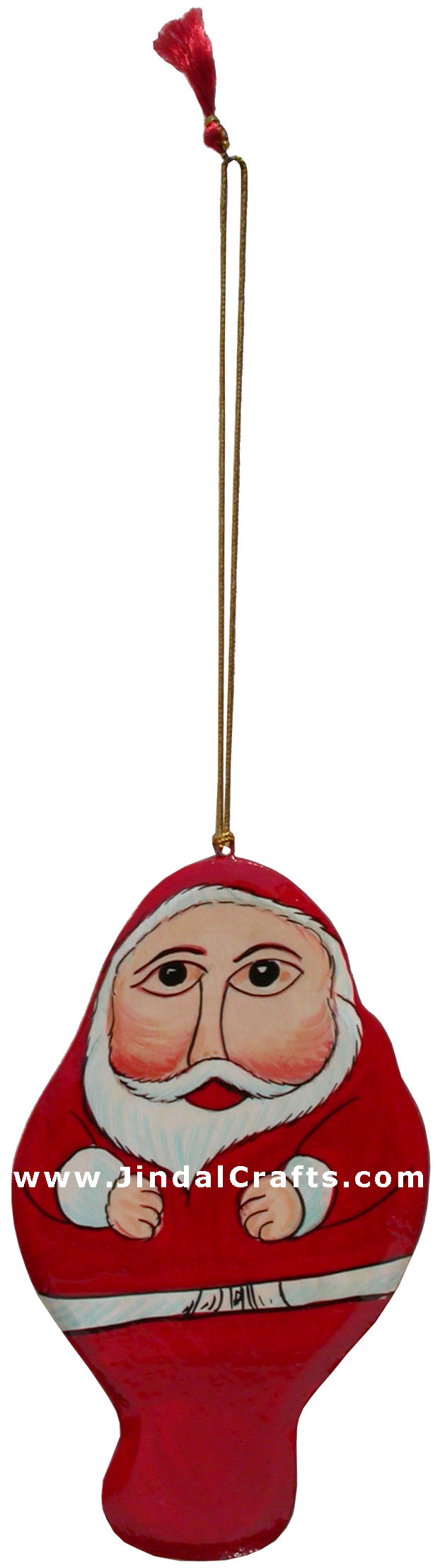 Hand Made, Painted Christmas Ornament Ball Santa Claus