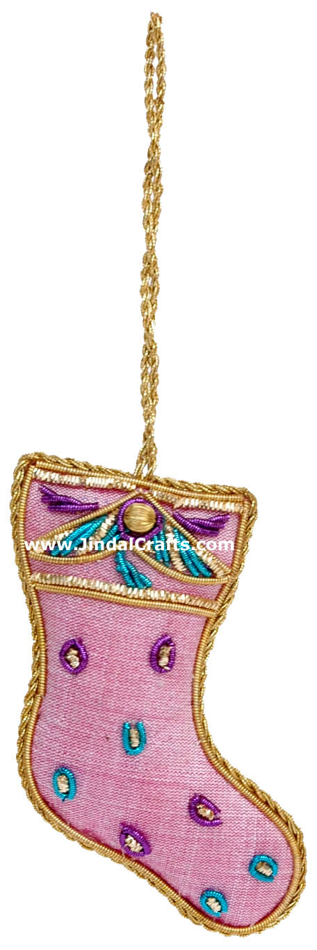 Hand Embroidered Beadwork Christmas stockings India