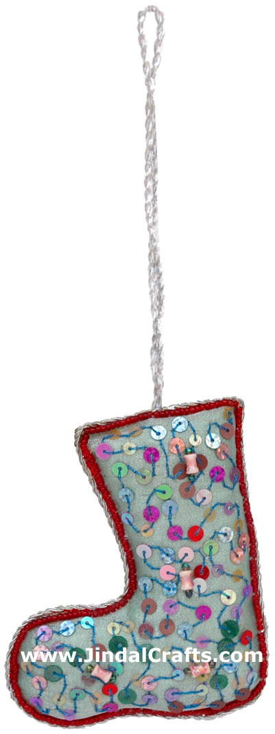 Hand Embroidered Beadwork Christmas stockings India