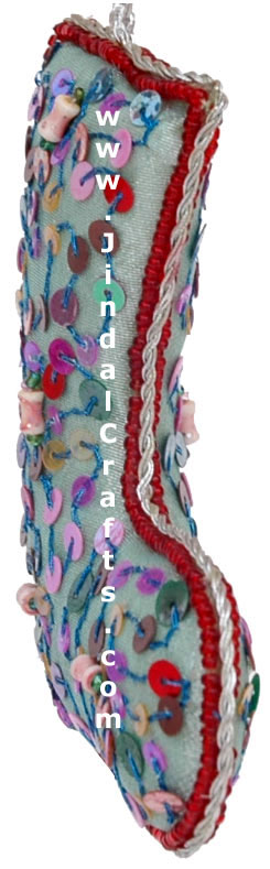 Hand Embroidered Beadwork Christmas stockings India