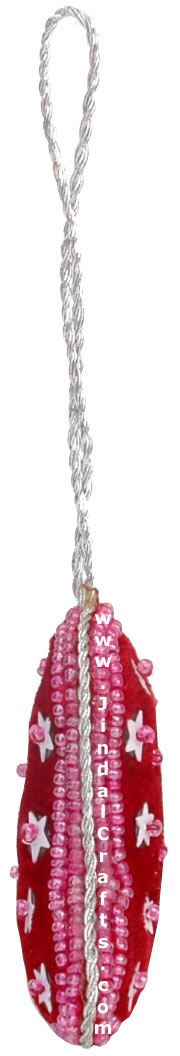 Embroidered Beaded Christmas Ornaments Bell