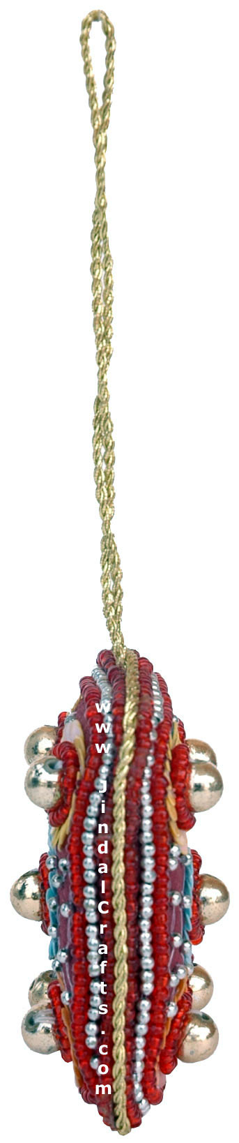 Embroidered Beaded Christmas Ornaments