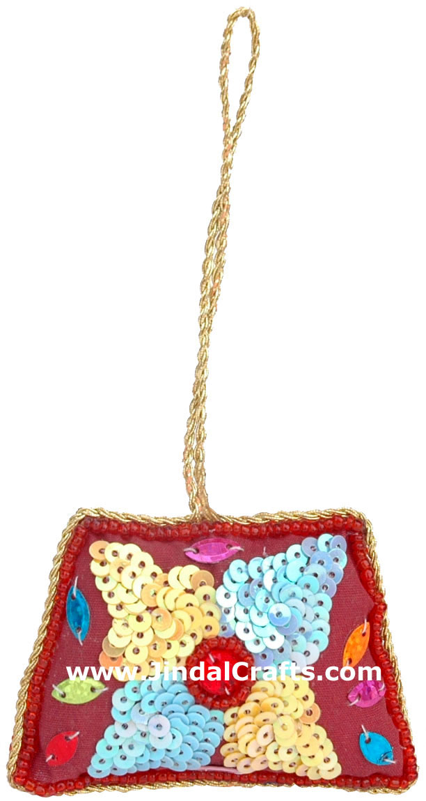 Embroidered Beaded Christmas Ornaments