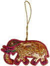 Embroidered Beaded Christmas Ornaments Elephant