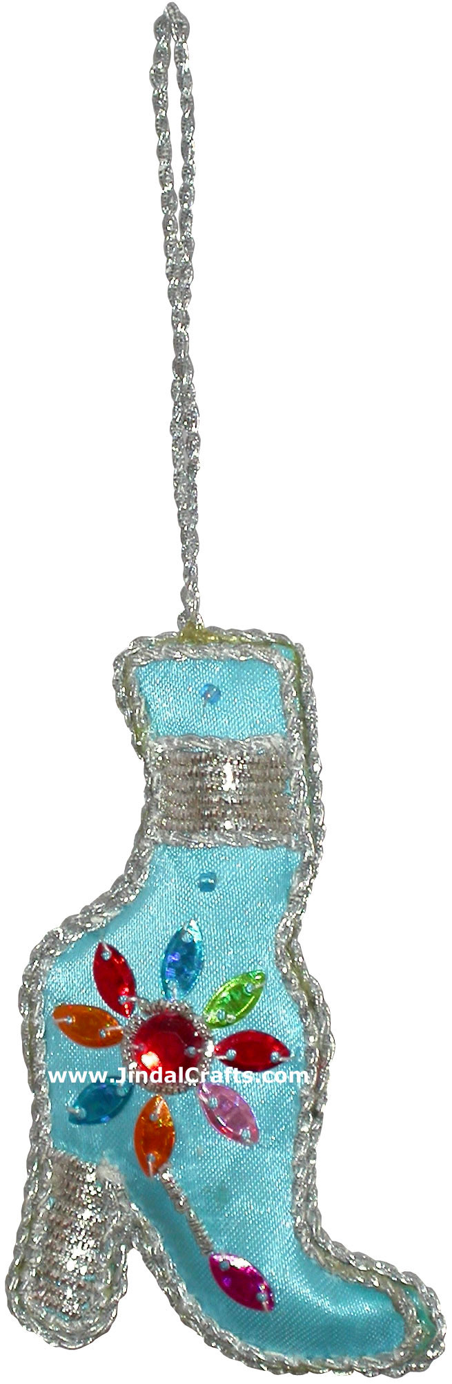 Stocking - Hand Embroidered Beaded Christmas Ornaments