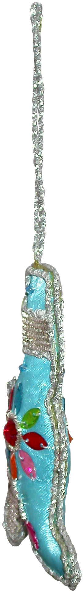 Stocking - Hand Embroidered Beaded Christmas Ornaments
