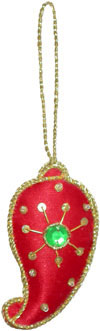 Mango - Hand Embroidered Beaded Christmas Ornaments