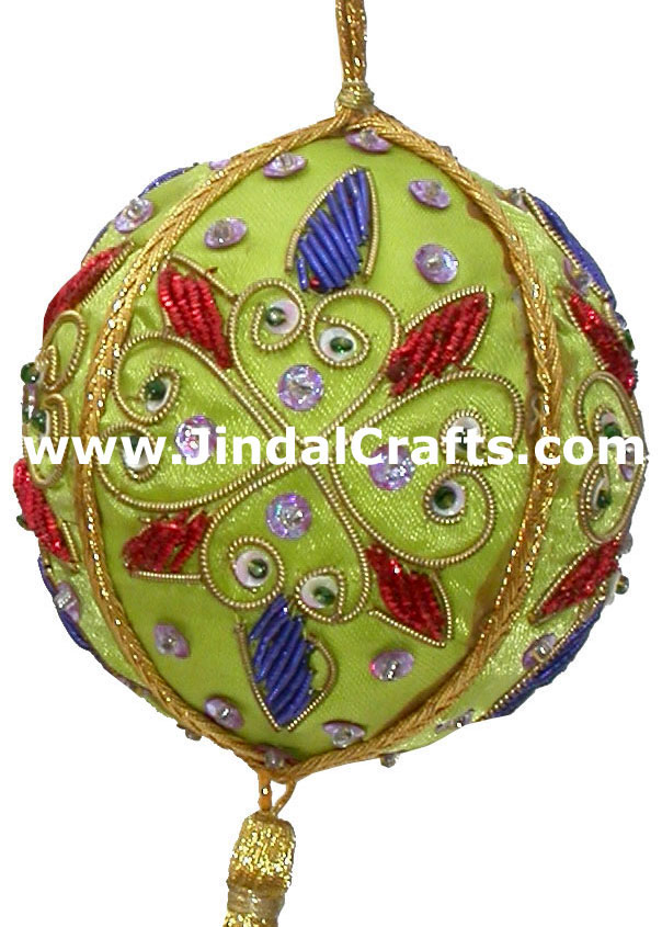 Hand Embroidered Jari Christmas Decoration Hangings